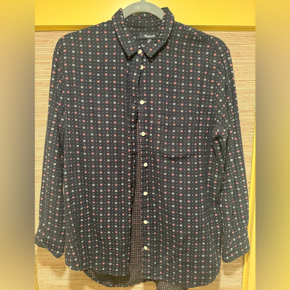 Madewell black button down shirt